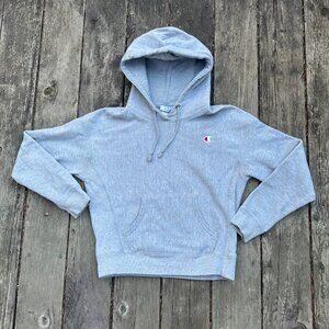 Champion Reverse Weave Grey Hoodie (Size: S)